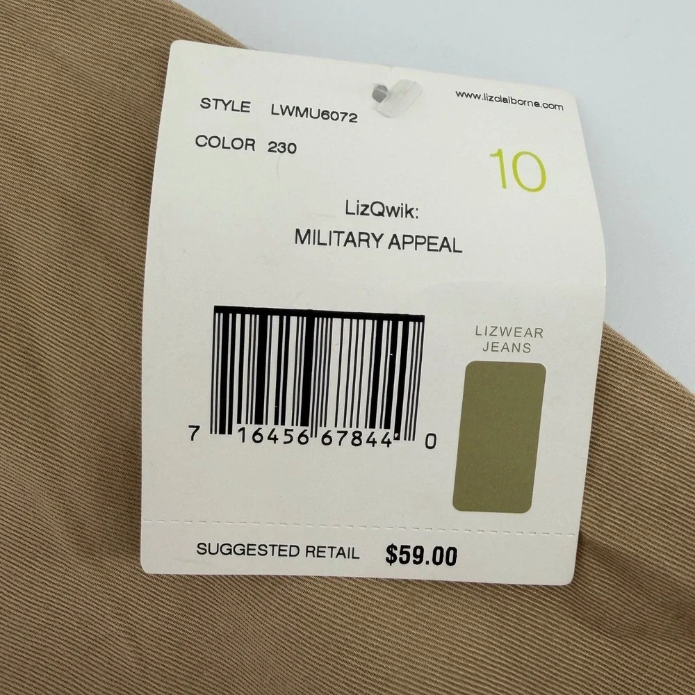 Liz Claiborne Lizwear Jeans Military Appeal Maxi Skirt Tan‎ Women's Size 10